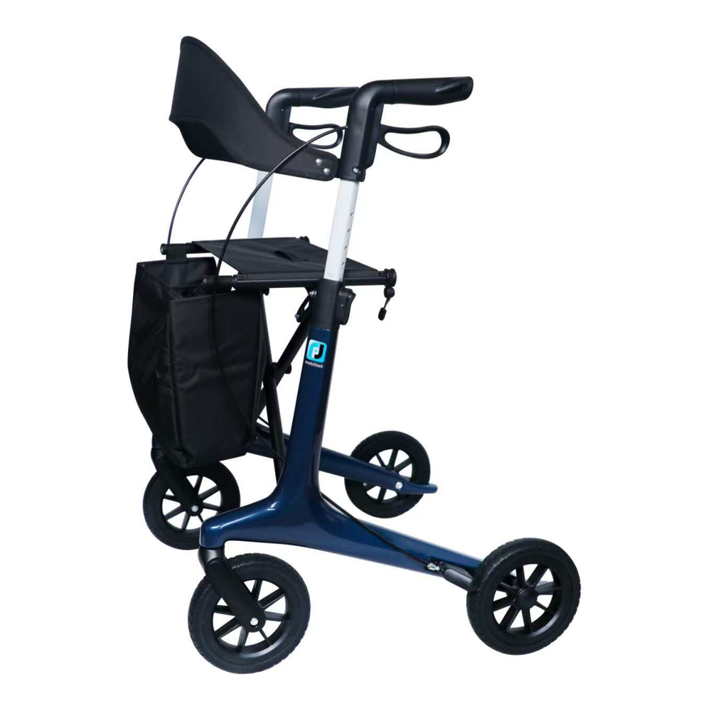Carbon rollator blauw