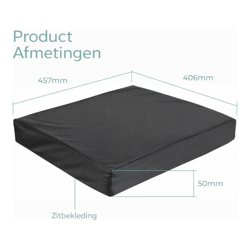 Rolstoelkussen met traagschuim (45,7 x 40,6 x 5 cm)