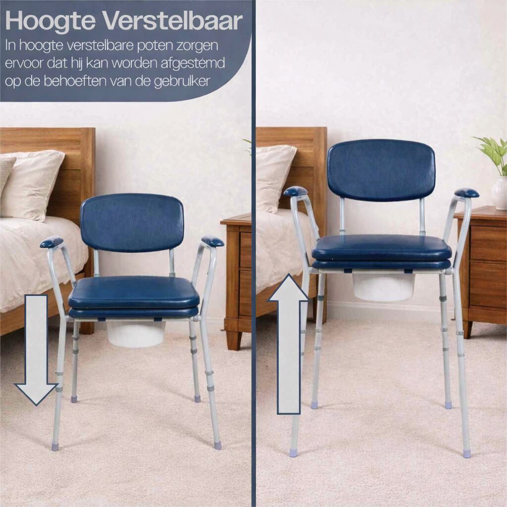 Luxe Toiletstoel met Emmer en Deksel